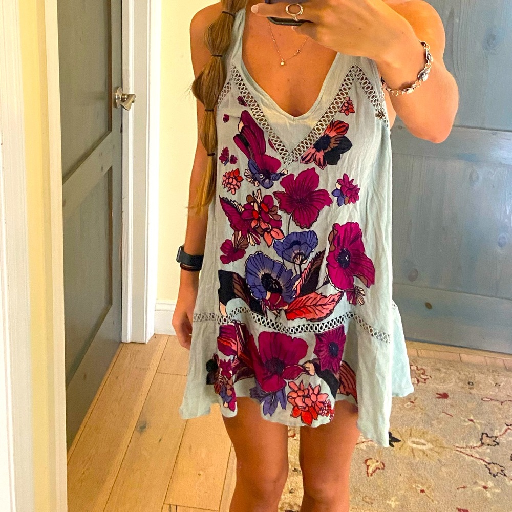 Floral beach cover up